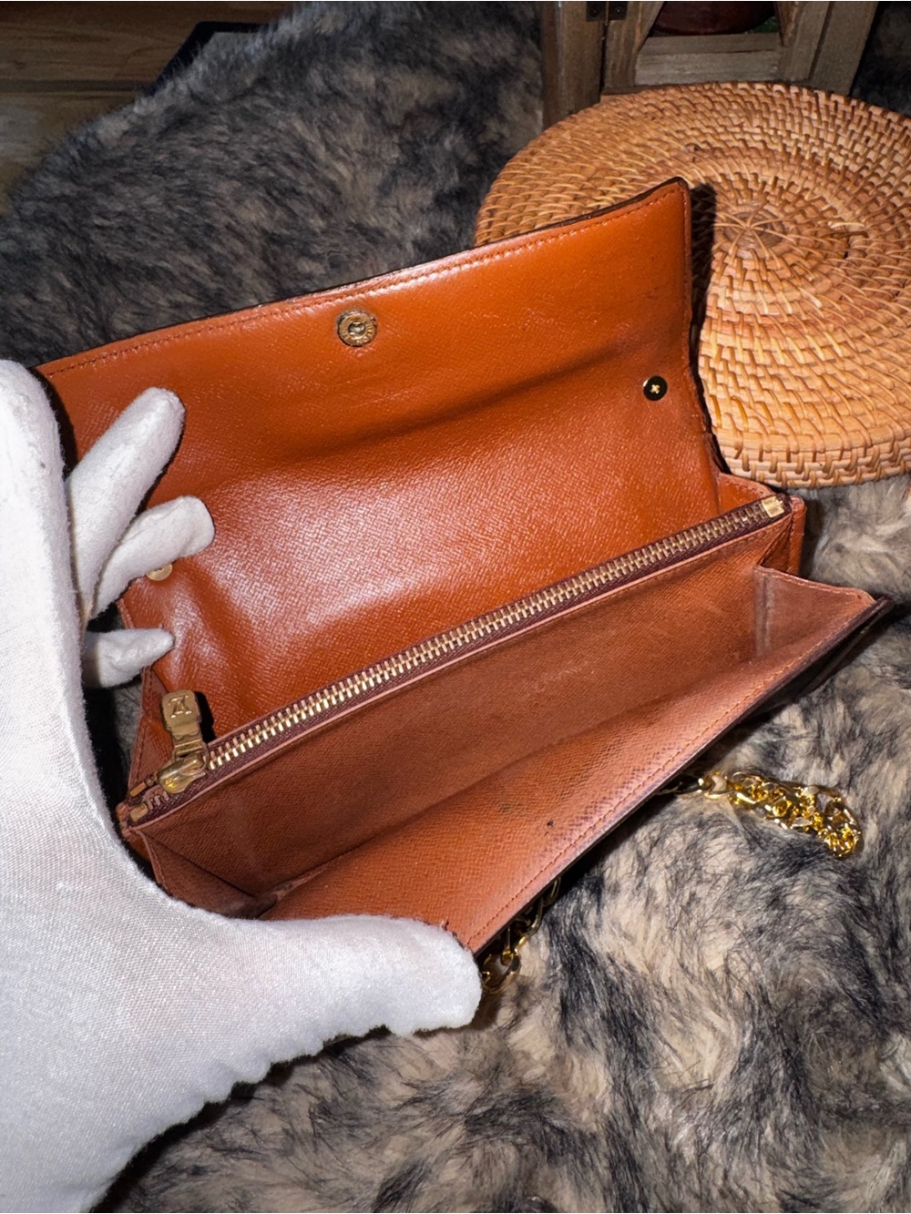 Louis Vuitton monogram sarah wallet, converted Crossbody vintage - Picture 8 of 17